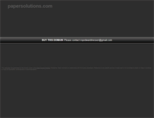 Tablet Screenshot of papersolutions.com